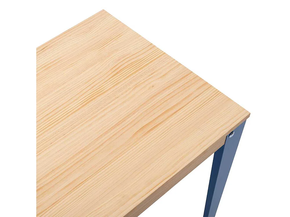Mesa Lunds Estudio 160x80x75cm Azul en madera maciza de pino acabado natural estilo nórdico industrial Box Furniture