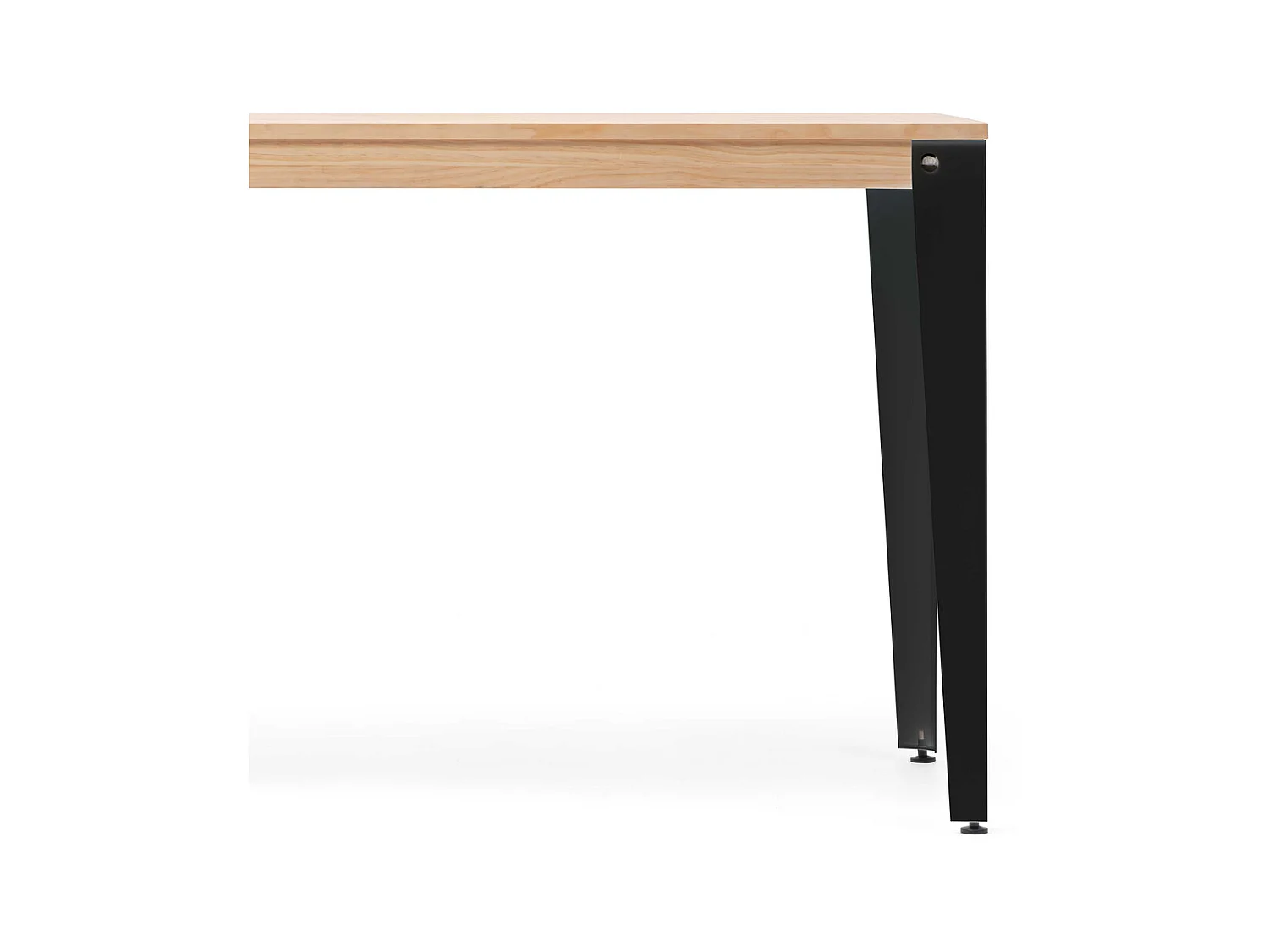 Table Salle à Manger Lunds  90x160x75cm  Noir-Naturel. Box Furniture