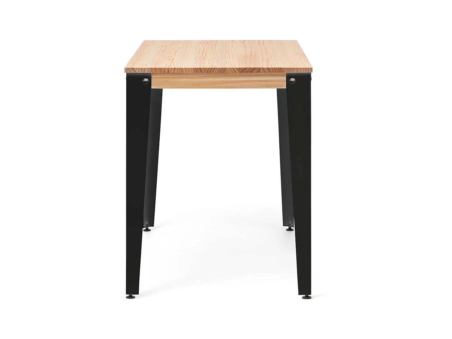 Table Salle à Manger Lunds  90x160x75cm  Noir-Naturel. Box Furniture