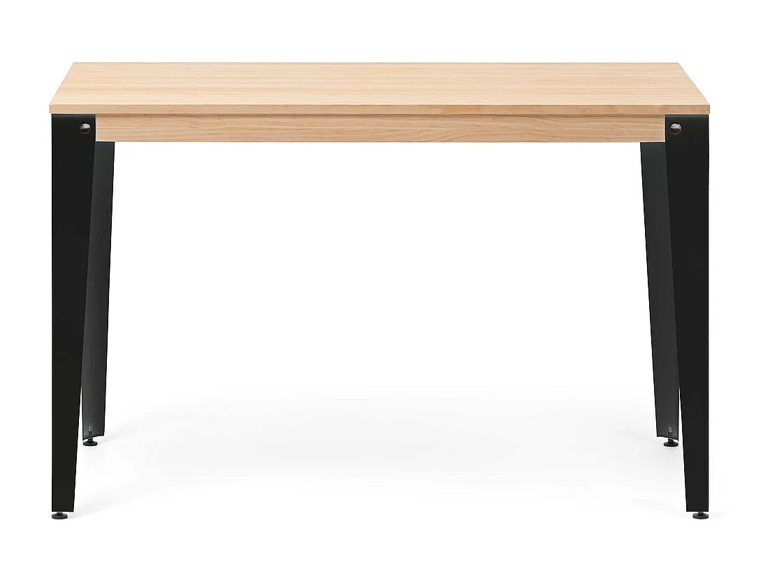 Mesa de Jantar Lunds 90x160x75cm Preto - Natural – estilo nordico