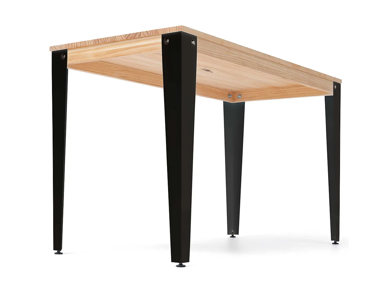 Mesa de Jantar Lunds 90x160x75cm Preto - Natural – estilo nordico