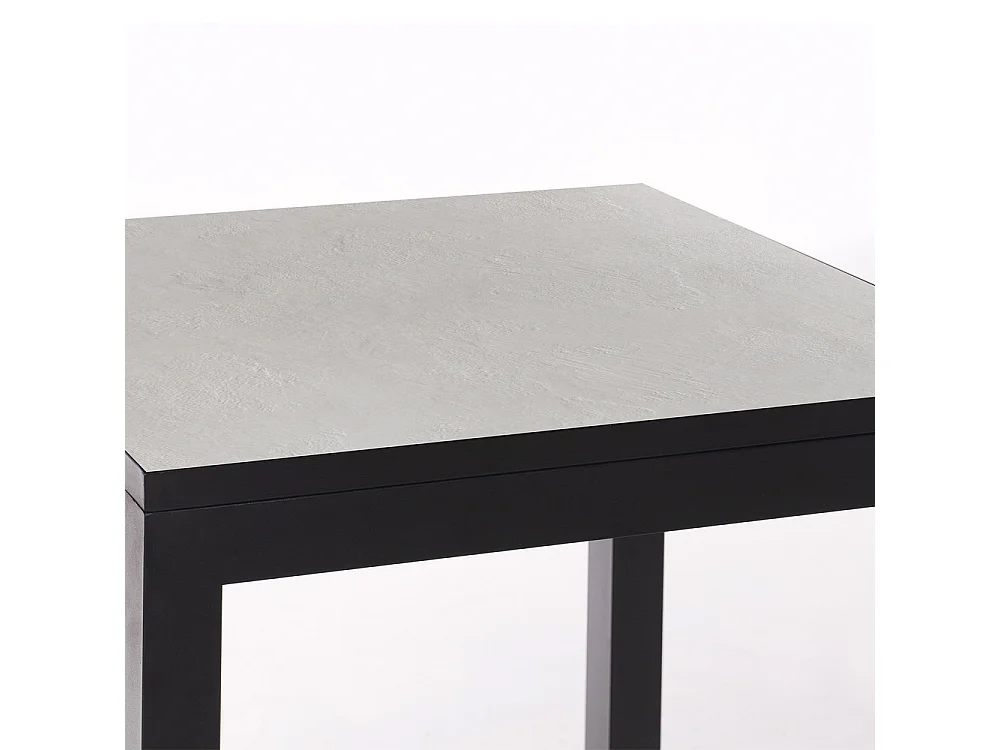 Mesa Cerámica Luxury Smerato 90x90x75cm Negra, apta para interior y exterior, superficie porcelánica y estructura de acero SmarTile