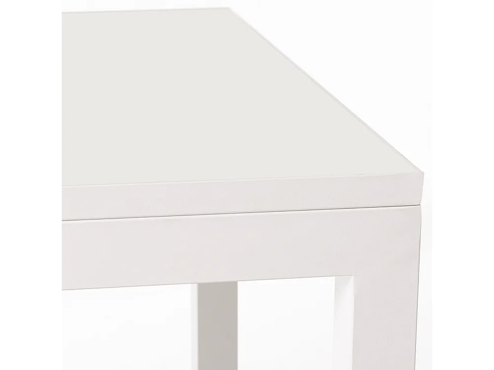 Table ceramique Luxury White Frost 75x75x75cm Blanc, adaptée pour intérieur et exteriéur, surface porcelanique et structure en acier SmarTile
