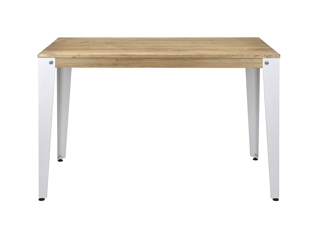 Table Salle a Manger Lunds  160x80x75cm  Blanc-Vieilli Box Furniture