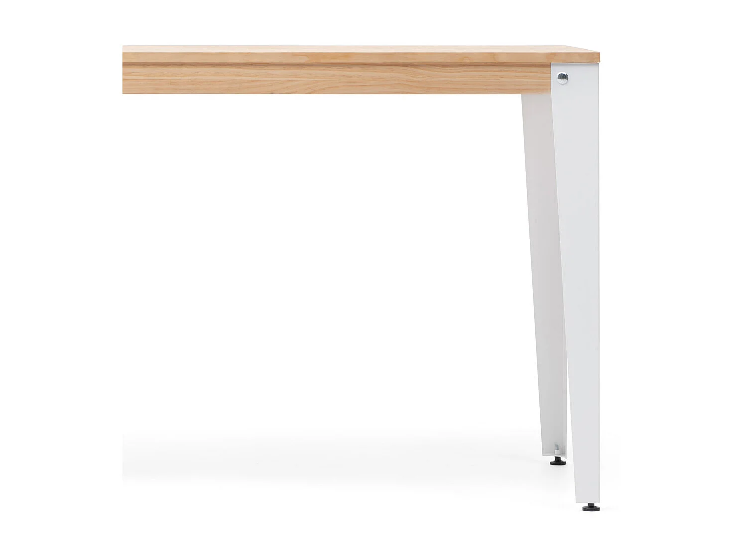 Mesa Lunds Estudio 180x80x75cm Blanca madera acabado natural estilo nórdico industrial Box Furniture