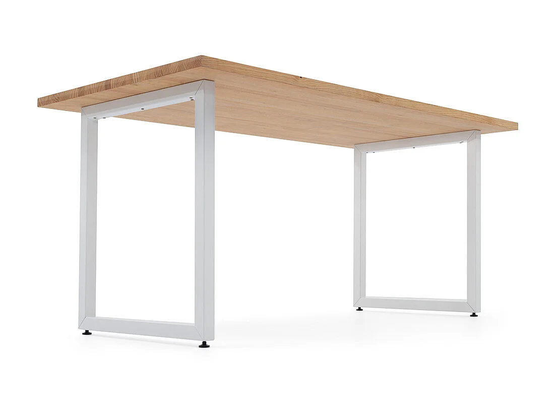 Table Salle a Manger iCub Strong ECO 80x160x75 cm Blanc – Naturel