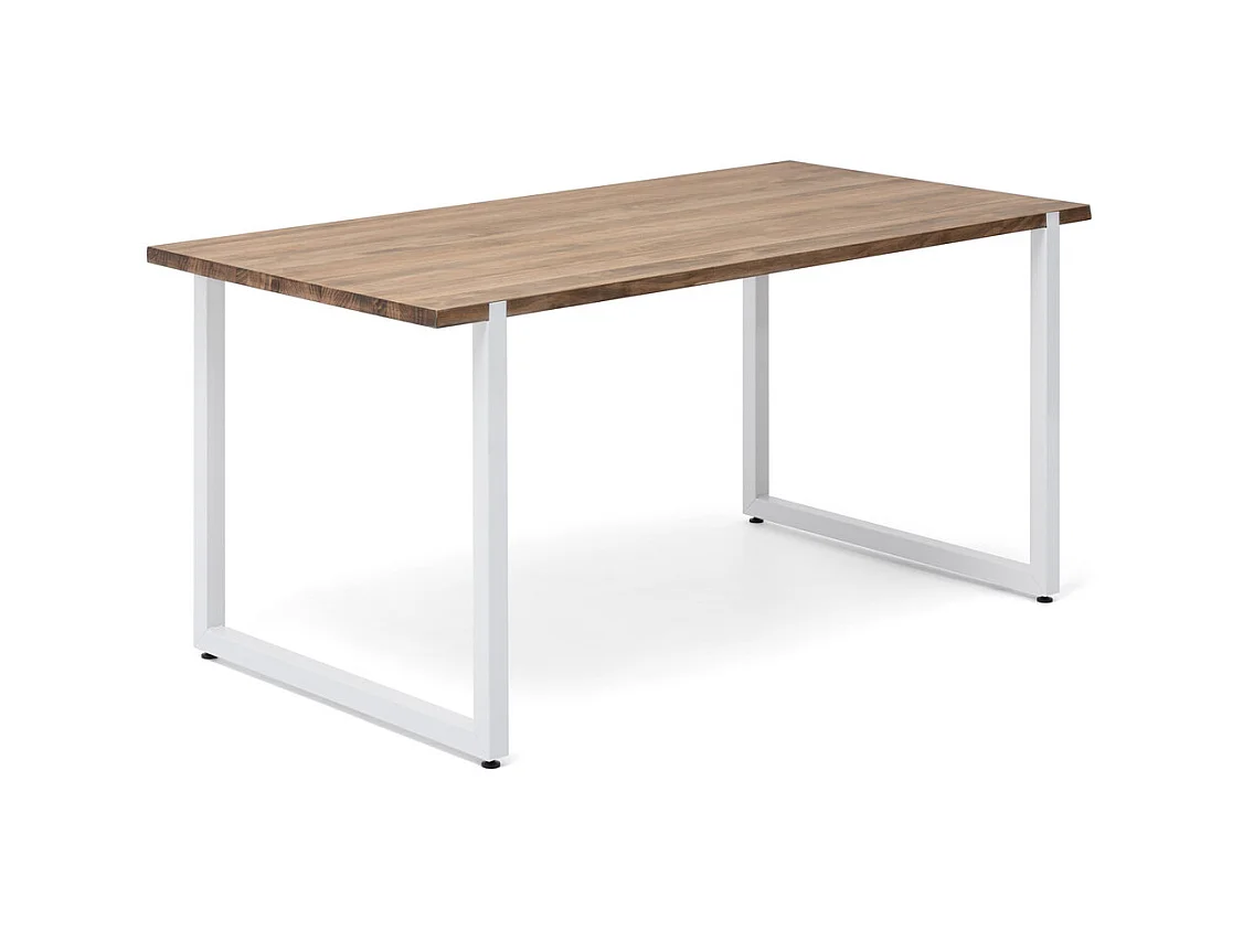 Table salle à manger  Uley Vintage Industriel Pied Blanc. 80X160x76cm