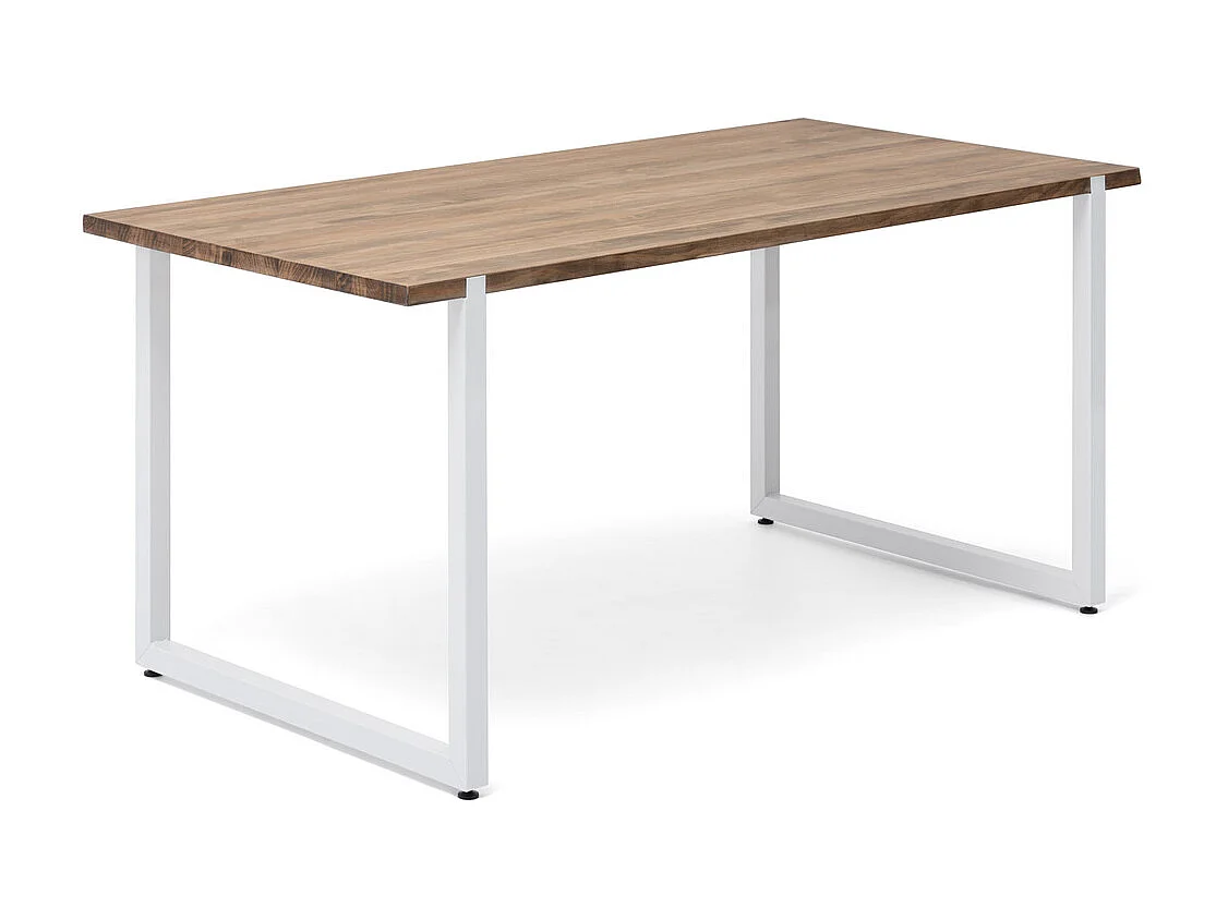 Table salle à manger  Uley Vintage Industriel Pied Blanc. 80X160x76cm