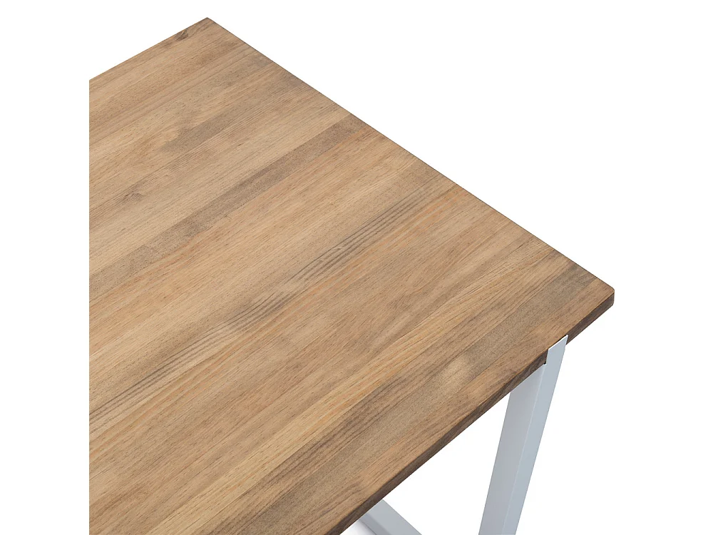 Table salle à manger  Uley Vintage Industriel Pied Blanc. 80X160x76cm