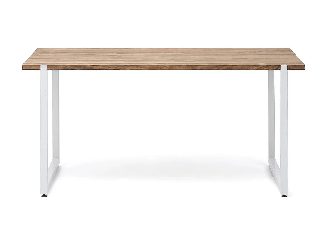 Table salle à manger  Uley Vintage Industriel Pied Blanc. 80X160x76cm