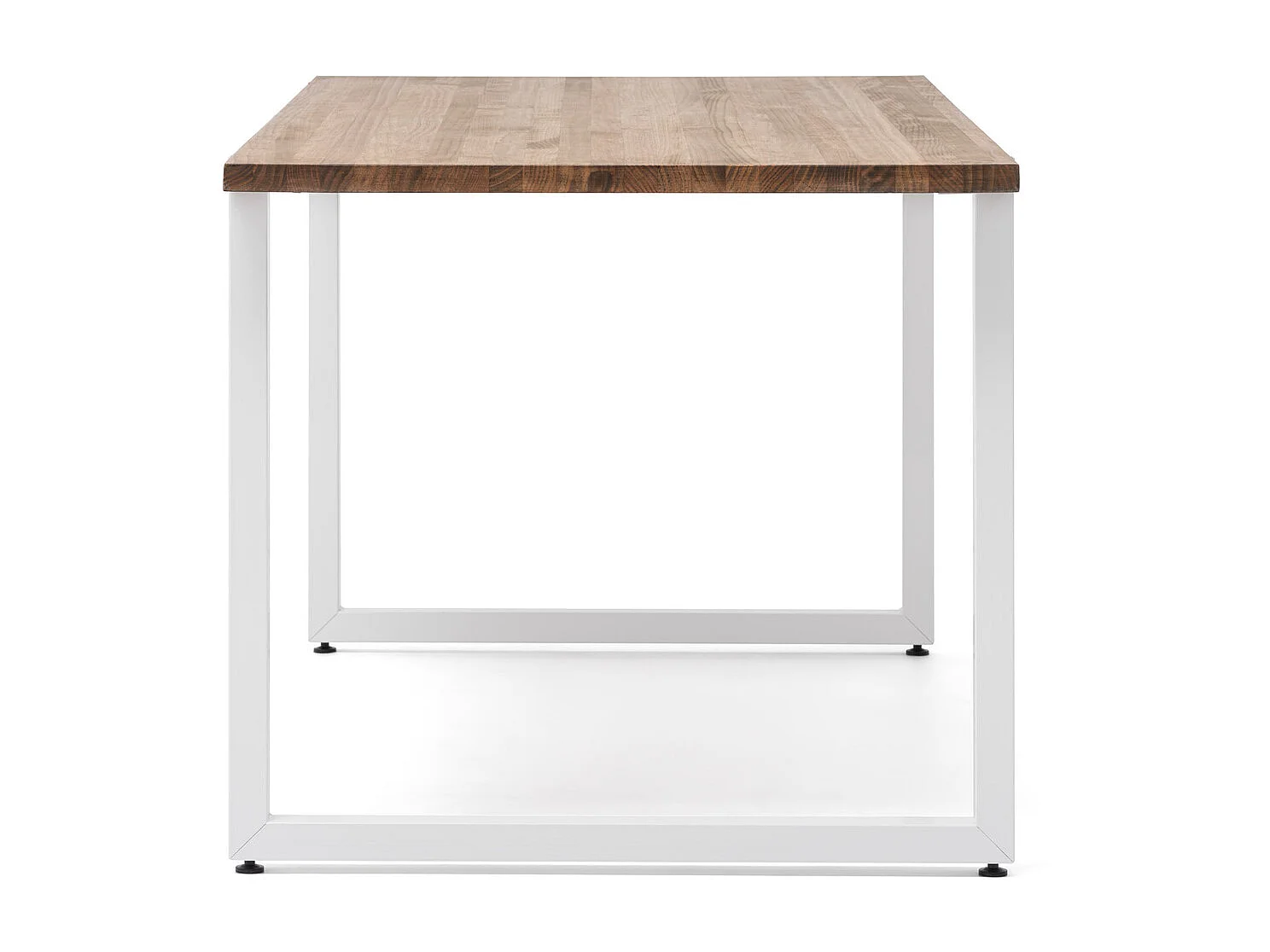 Table salle à manger  Uley Vintage Industriel Pied Blanc. 80X160x76cm