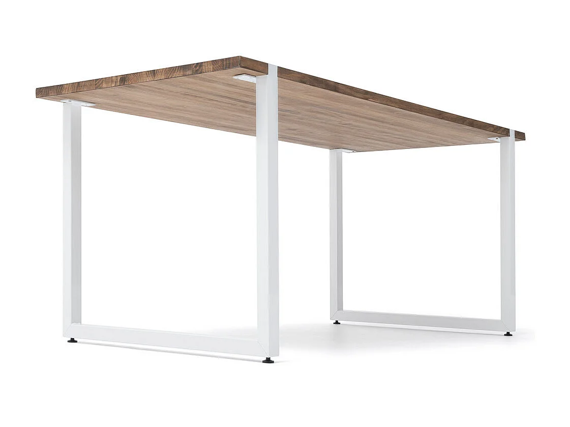 Table salle à manger  Uley Vintage Industriel Pied Blanc. 80X160x76cm