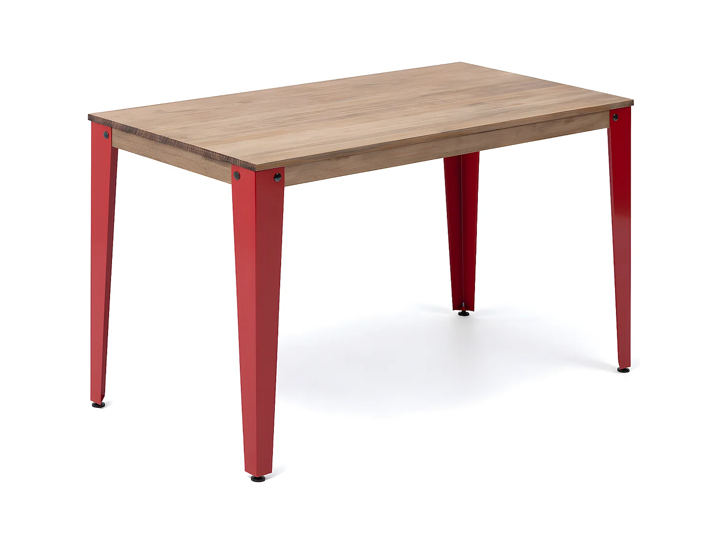 Table Salle a Manger Lunds  140x80x75cm  Rouge-Vieilli Box Furniture
