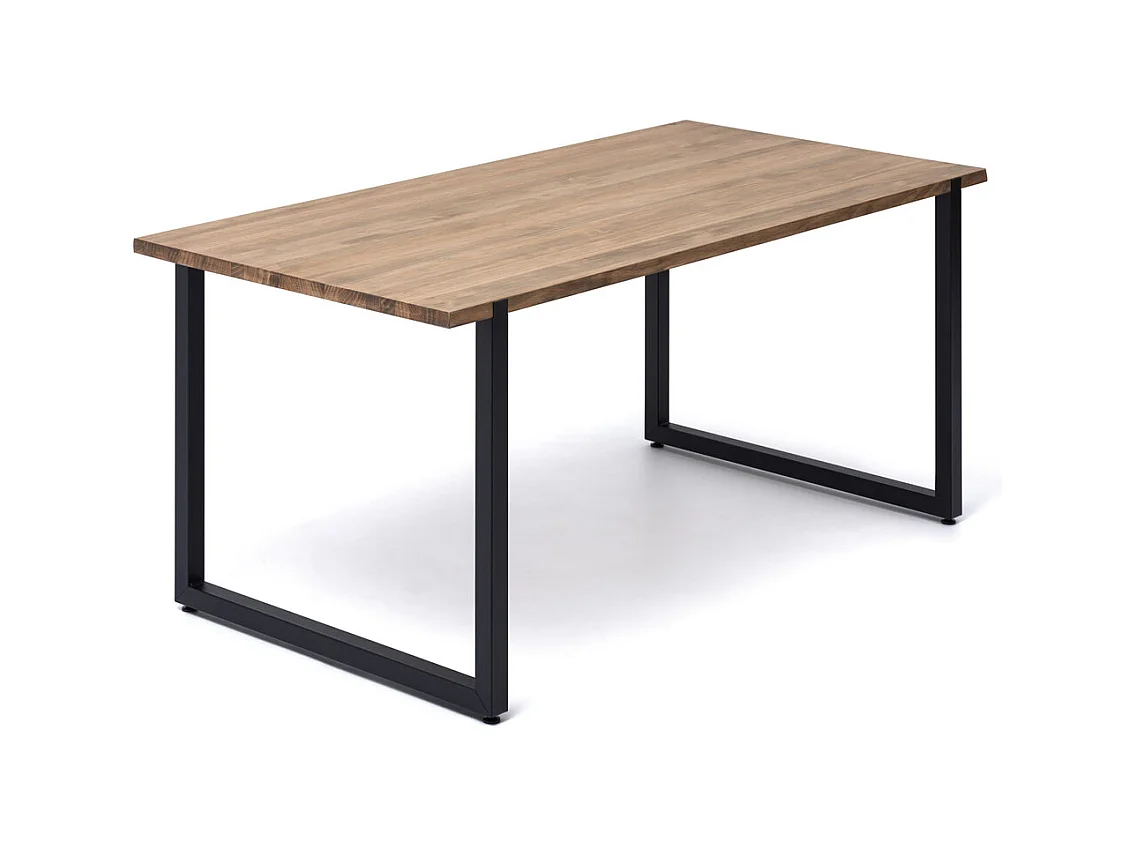 Table salle à manger  Uley Vintage Industriel Pied noir. 80X160x76cm