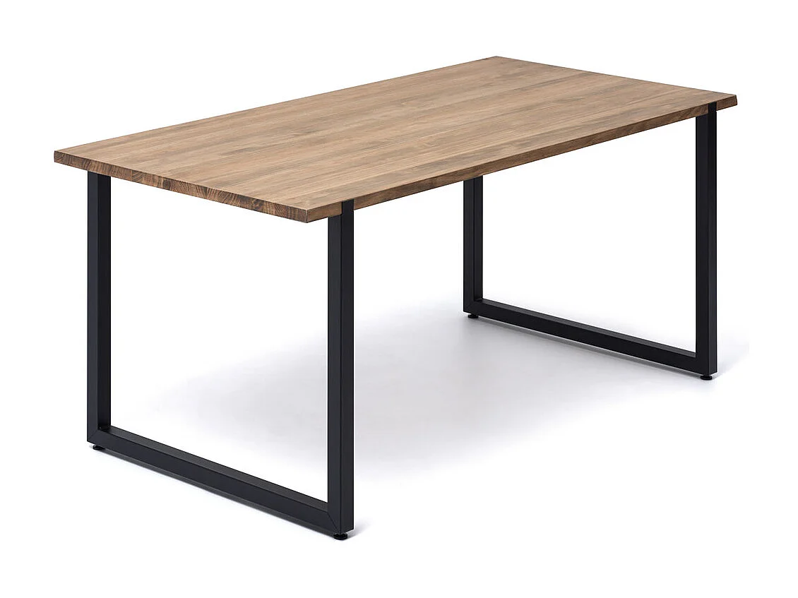 Table salle à manger  Uley Vintage Industriel Pied noir. 80X160x76cm