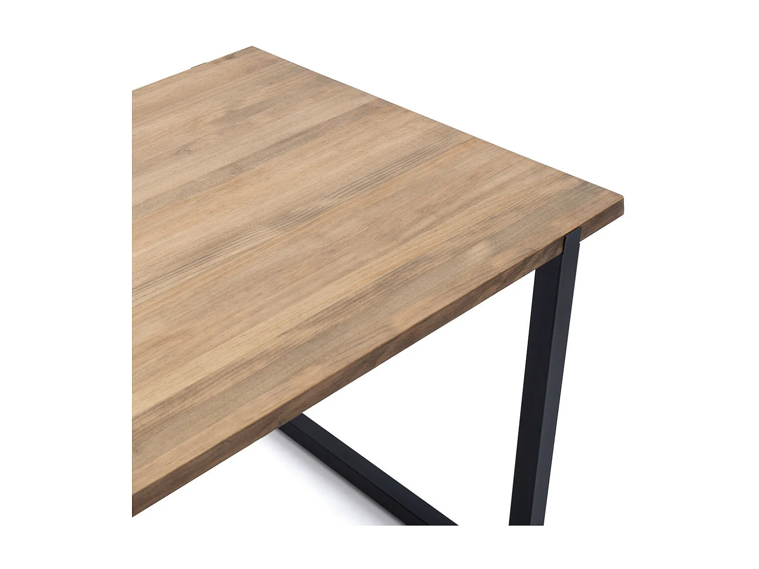 Table salle à manger  Uley Vintage Industriel Pied noir. 80X160x76cm