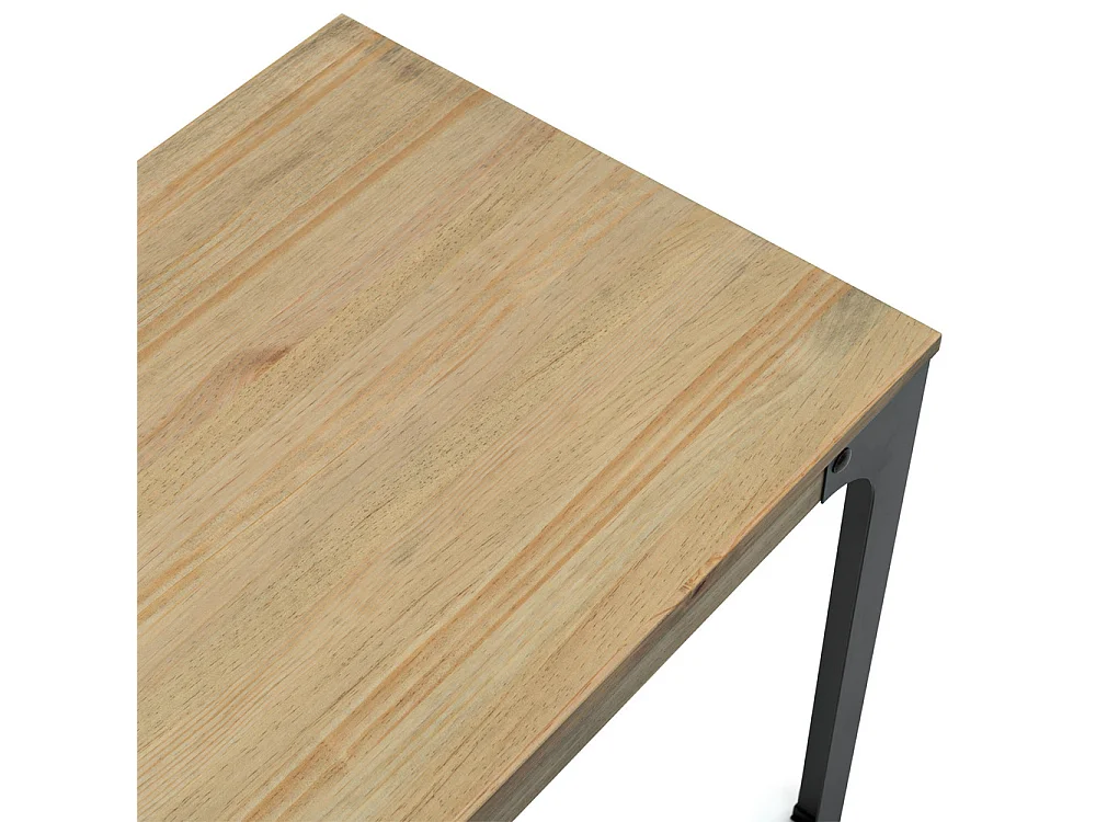 Mesa de comedor Bristol 160x90x75m en madera maciza de pino acabado vintage estilo industrial