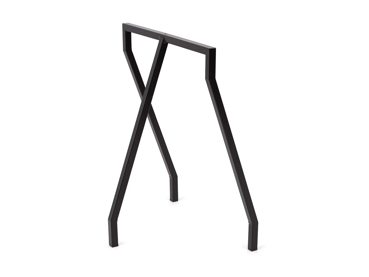 Tréteaux 3 pieds en tube d acier. 60X42x73h. Noir Lot de 2.