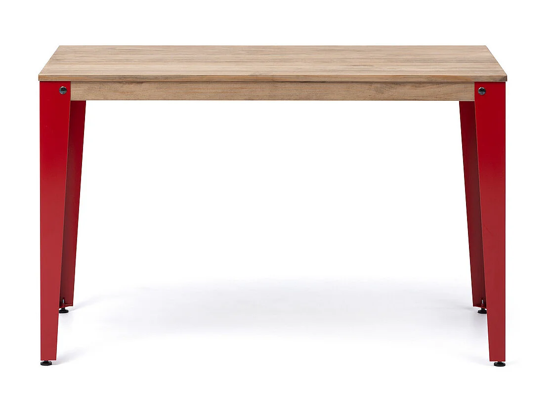 Table Salle a Manger Lunds  160x90x75cm  Rouge-Vieilli Box Furniture