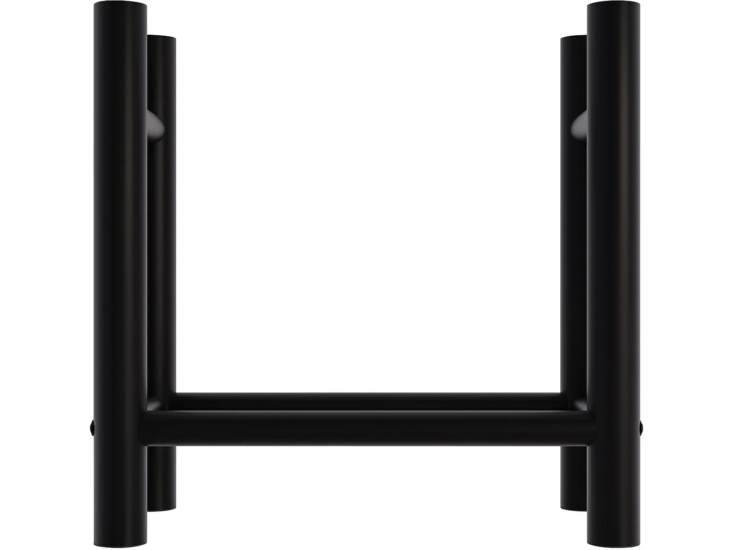 Etagère bois de cheminée - Métal - 30x60x60 cm - Noir - Medya
