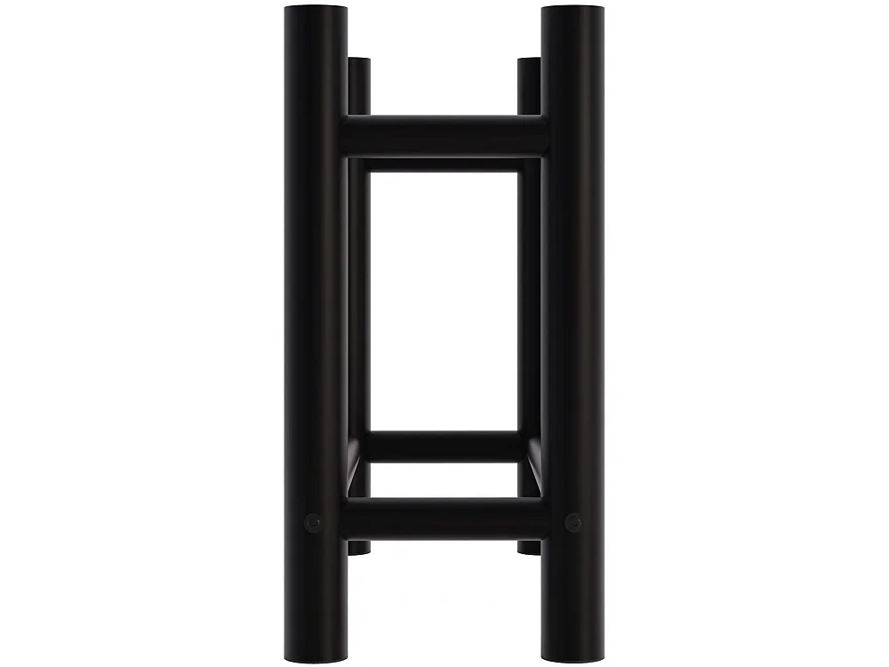 Etagère bois de cheminée - Métal - 30x60x60 cm - Noir - Medya