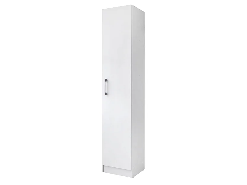 Armoire, placard de rangement avec 1 porte coloris blanc - L. 35 x P. 32 x H. 170 cm