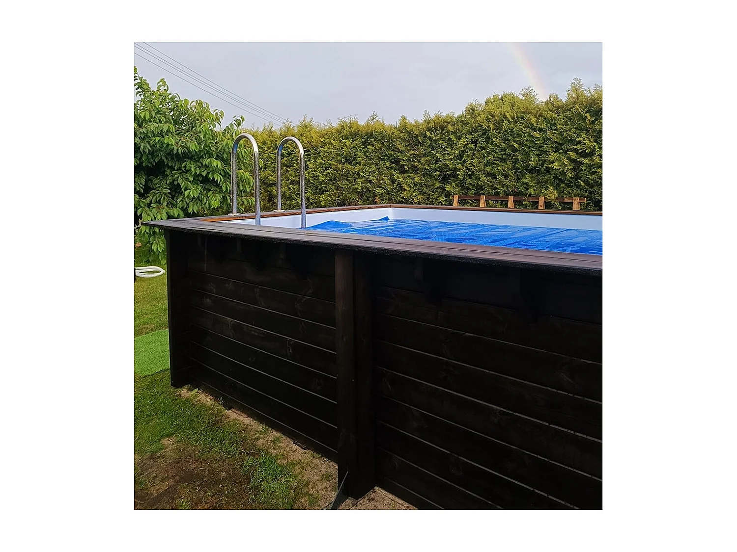 Piscine en bois Aqua 4.65x2.85 - H.1.24 m fixations à sceller - BAS7306OSPI - ALTANKA