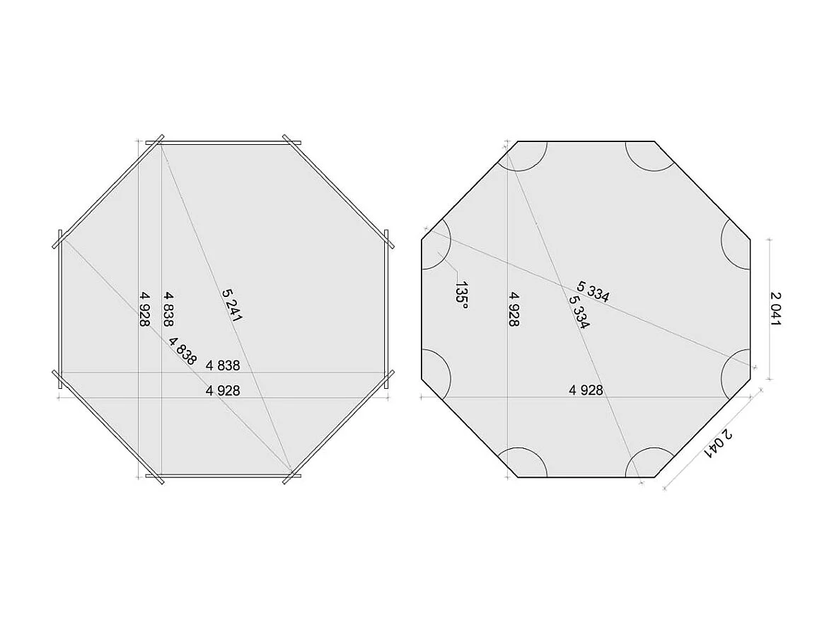 Piscine en bois 5.37x5.37 - H.1.31 m autoportante - BAS90OSP+SZA8 - ALTANKA