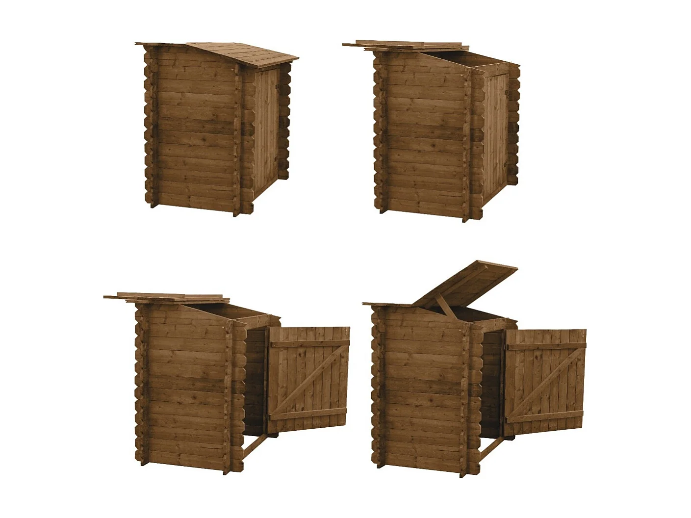 Piscine en bois 5.37x5.37 - H.1.31 m autoportante - BAS90OSP+SZA8 - ALTANKA