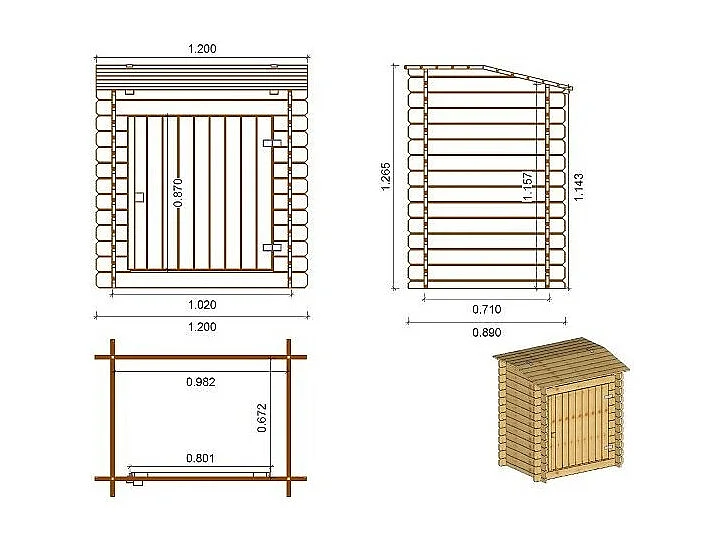 Piscine en bois 5.37x5.37 - H.1.31 m autoportante - BAS90OSP+SZA8 - ALTANKA