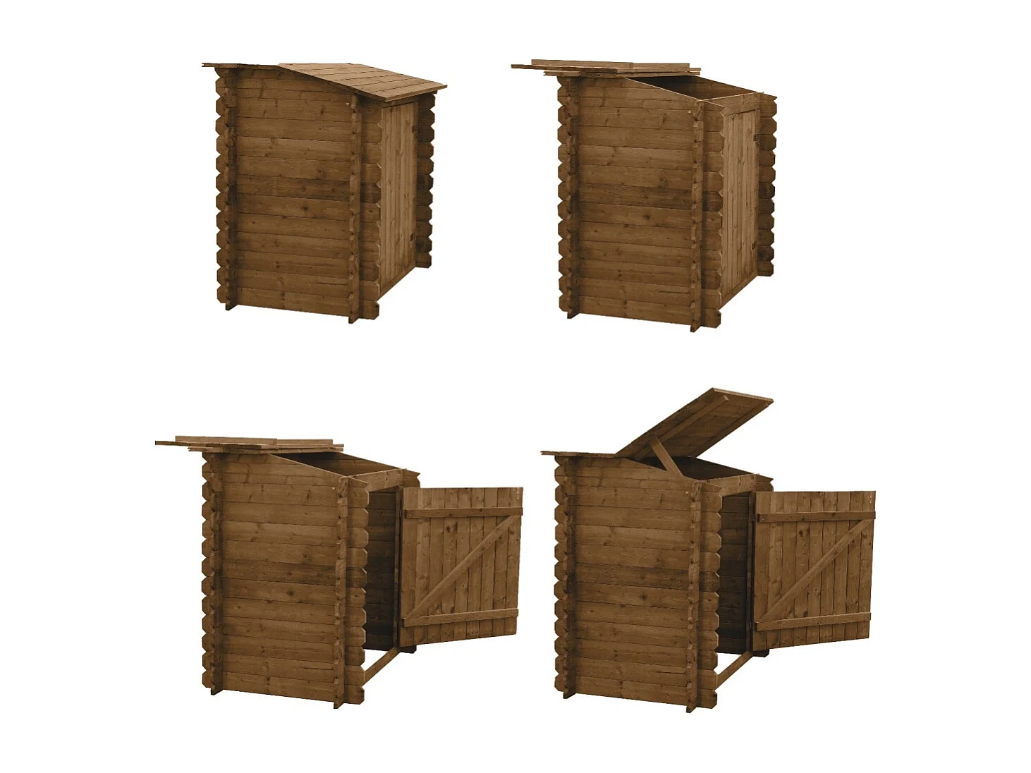 Piscine en bois 5.37x5.37 - H.1.31 m autoportante - BAS90OSP+SZA8 - ALTANKA