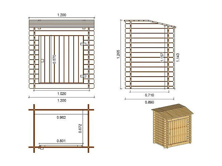 Piscine en bois 5.37x5.37 - H.1.31 m autoportante - BAS90OSP+SZA8 - ALTANKA