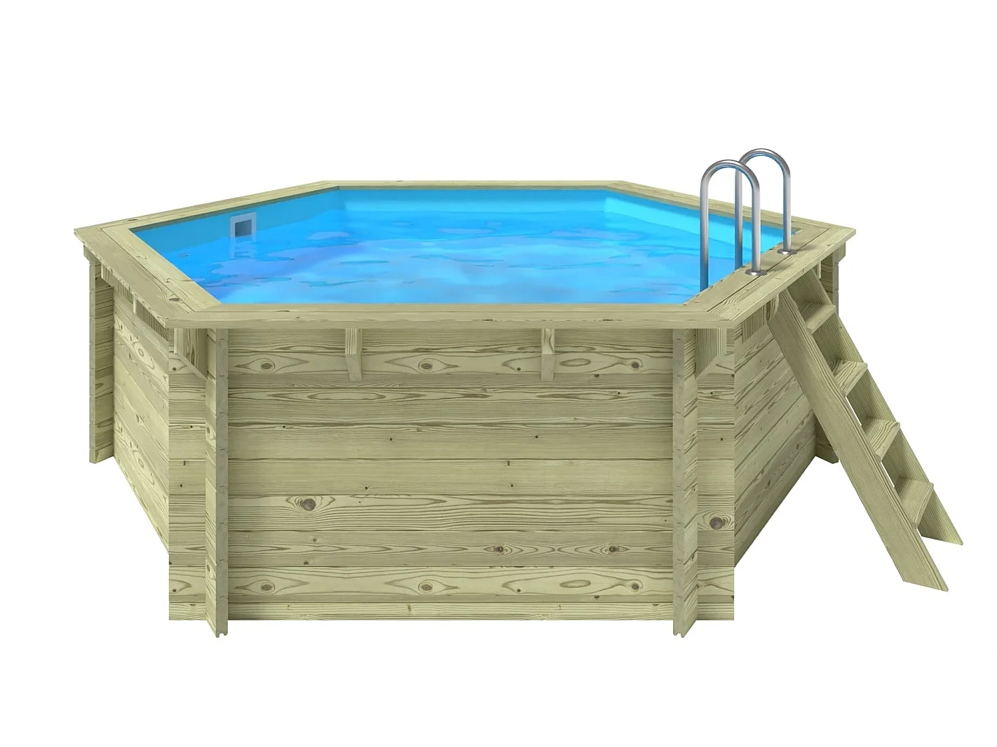 Piscina in legno 3,55x4,09 - H.1,17 m autoportante - BAS732OSP - ALTANKA