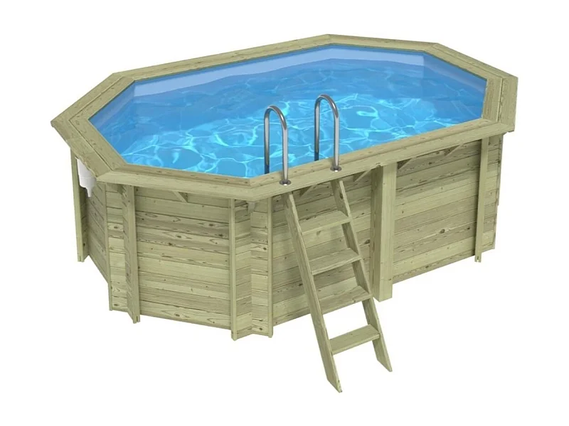 Piscine en bois Nemo 4.3x3 - H.1.31 m fixations à sceller - BAS7303OSPI - ALTANKA