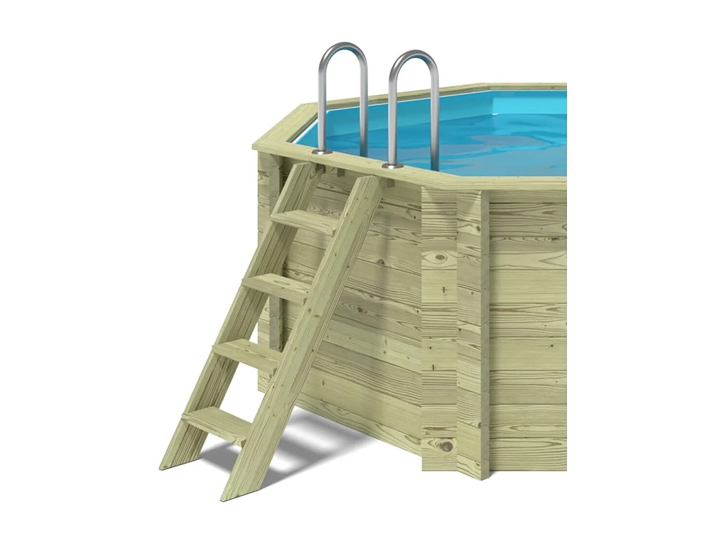 Piscine en bois Coral 3.25x3.25 - H.1.18 m autoportante - BAS7301OSP+SZA - ALTANKA