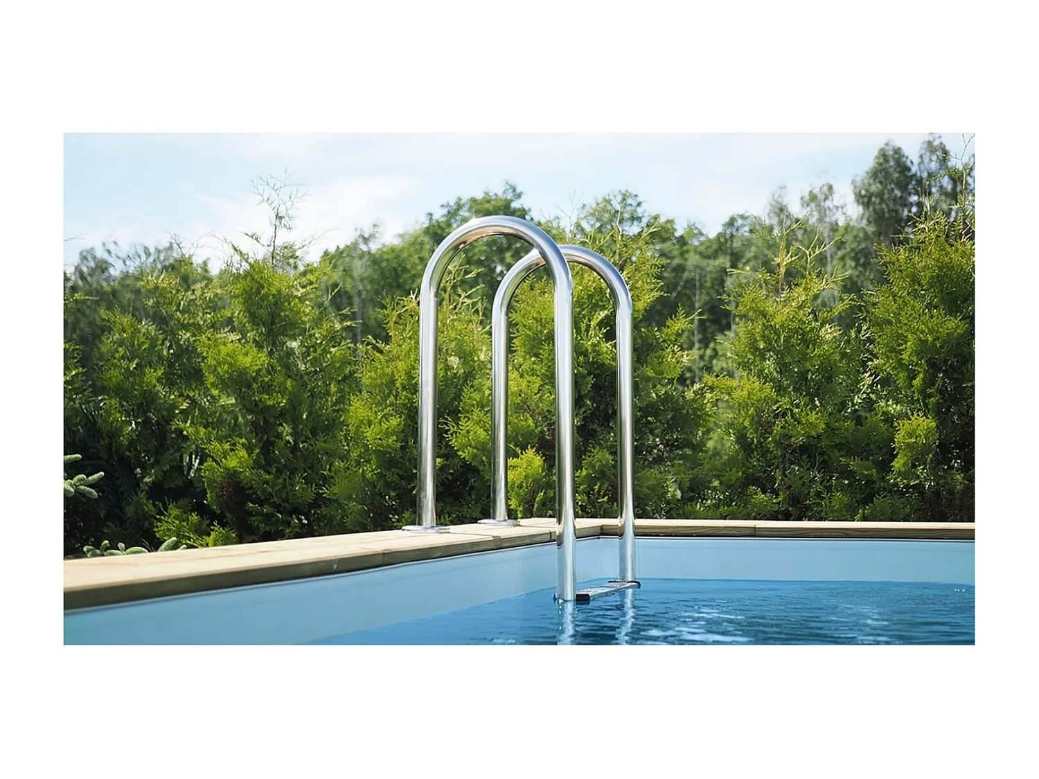 Piscine en bois 8.57x4.57 - H.1.31 m fixations à sceller - BAS746OSPI - ALTANKA