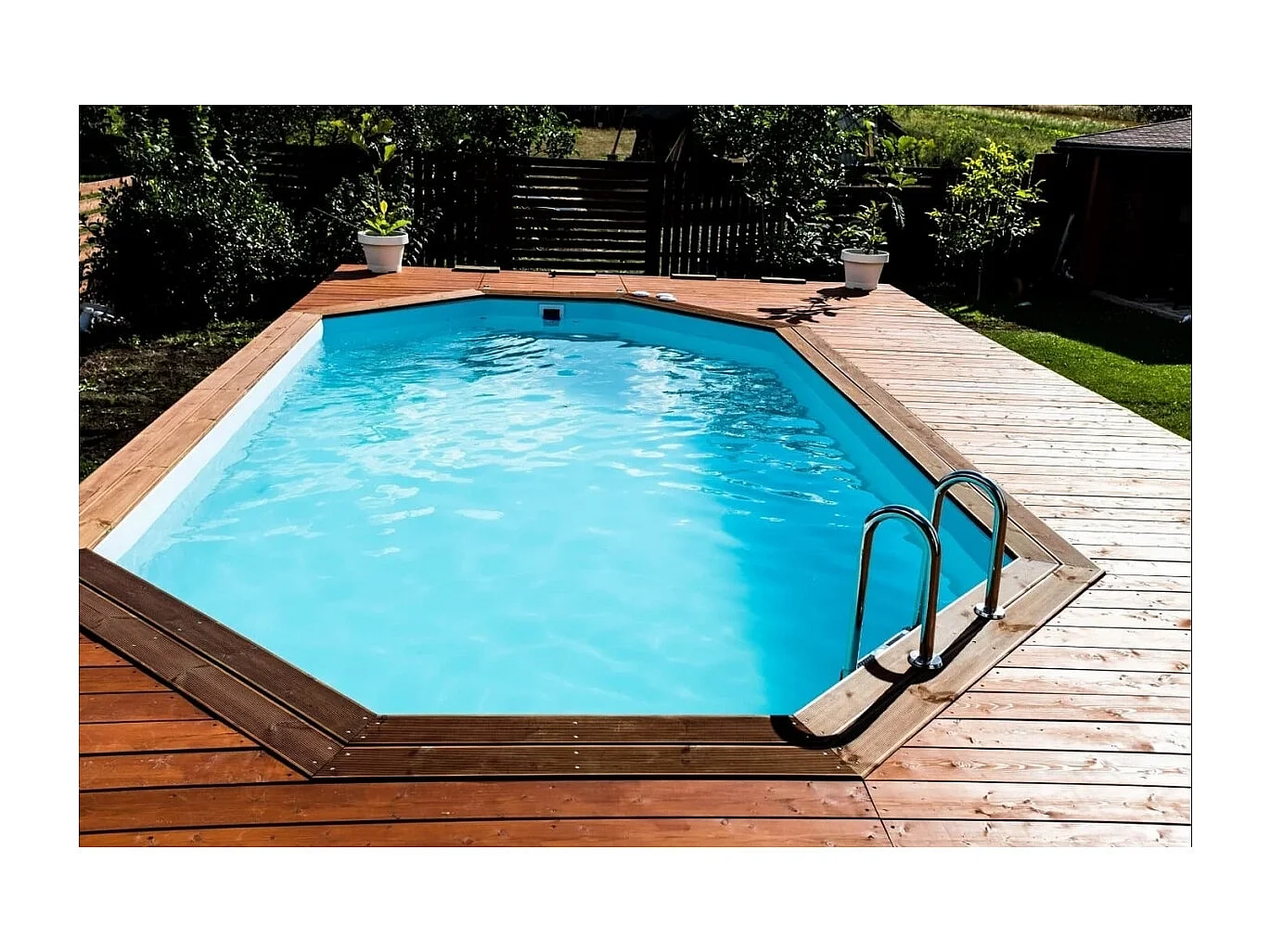 Piscine en bois 7,57x4,07 - H.1,45 m - avec filtration - BAS751OSPI - ALTANKA