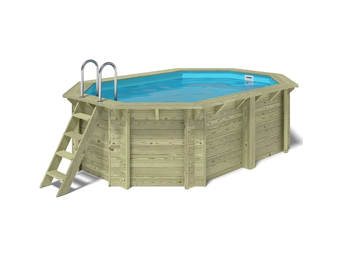 Piscine en bois Nemo 4.3x3 - H.1.18 m fixations à sceller - BAS7302OSPI - ALTANKA