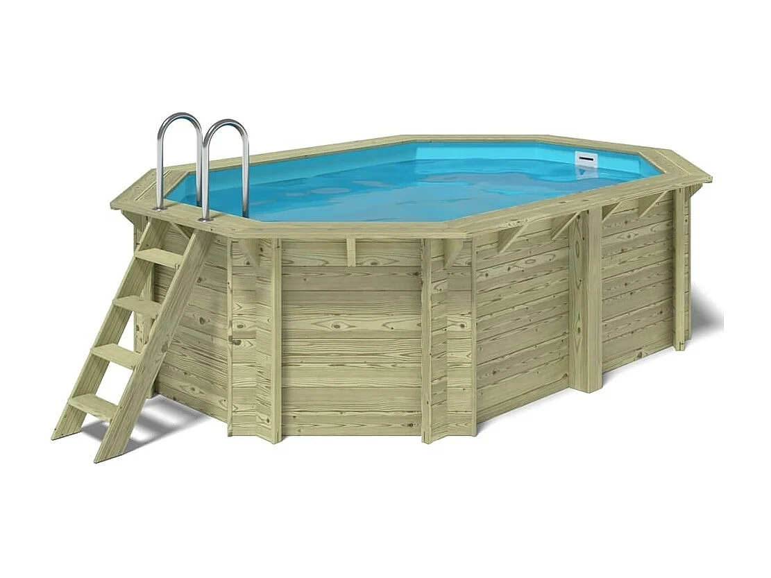 Piscine en bois Nemo 4.3x3 - H.1.18 m fixations à sceller - BAS7302OSPI - ALTANKA