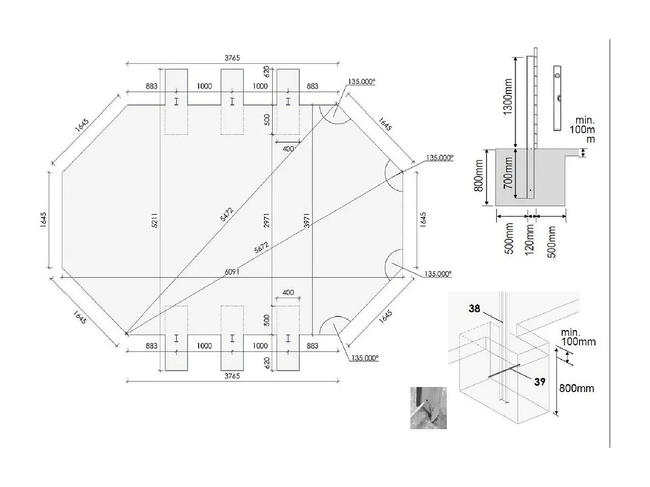 Piscine en bois - 6,53x4,41  x H.1,42m - avec filtration - BAS552OSPI - ALTANKA