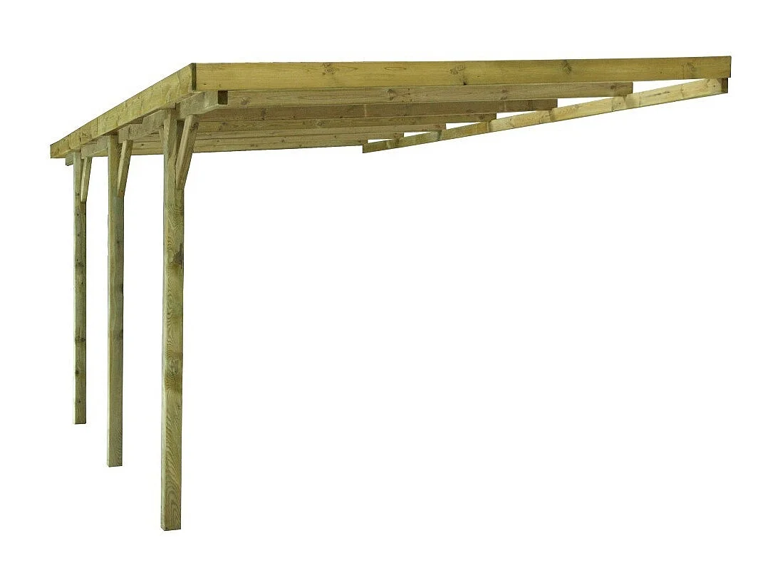 Carport, abri de voiture  3x5.24 m - 15 m2 - adossé  - CAR6 - ALTANKA