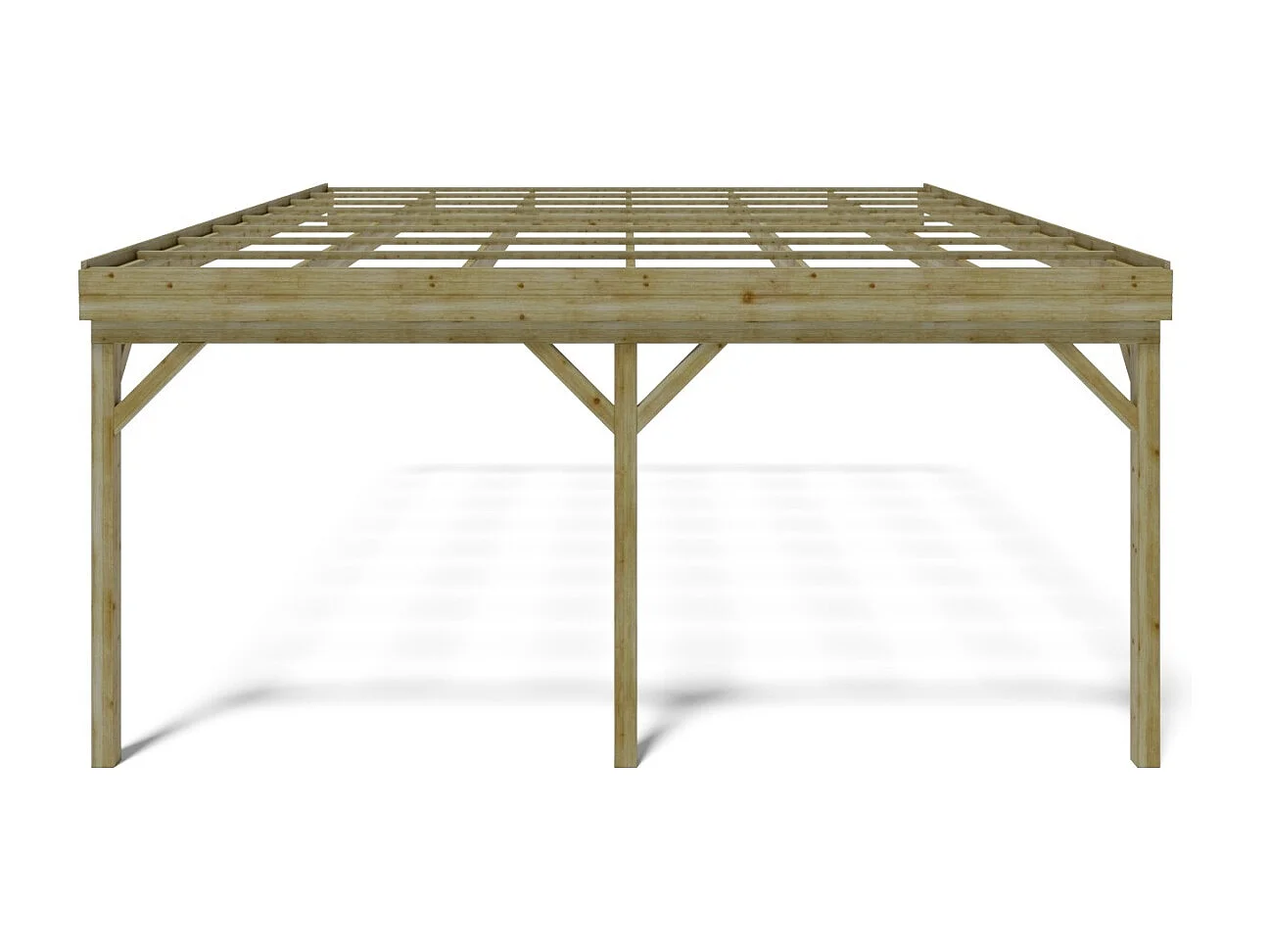 Carport, abri de voiture  5.8x5.06 m - 29 m2 - adossé  - CAR23 - ALTANKA