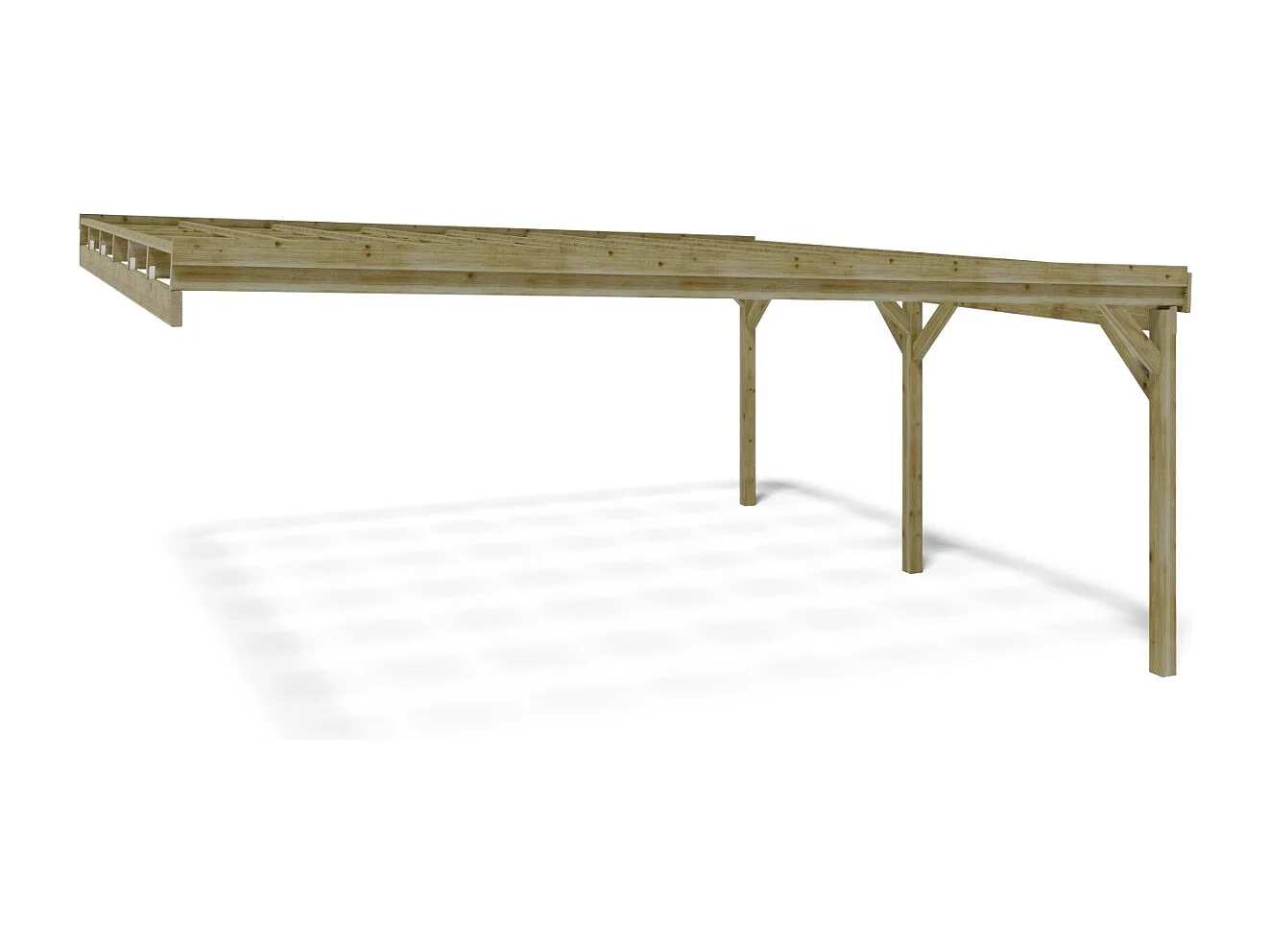 Carport, abri de voiture  5.8x5.06 m - 29 m2 - adossé  - CAR23 - ALTANKA