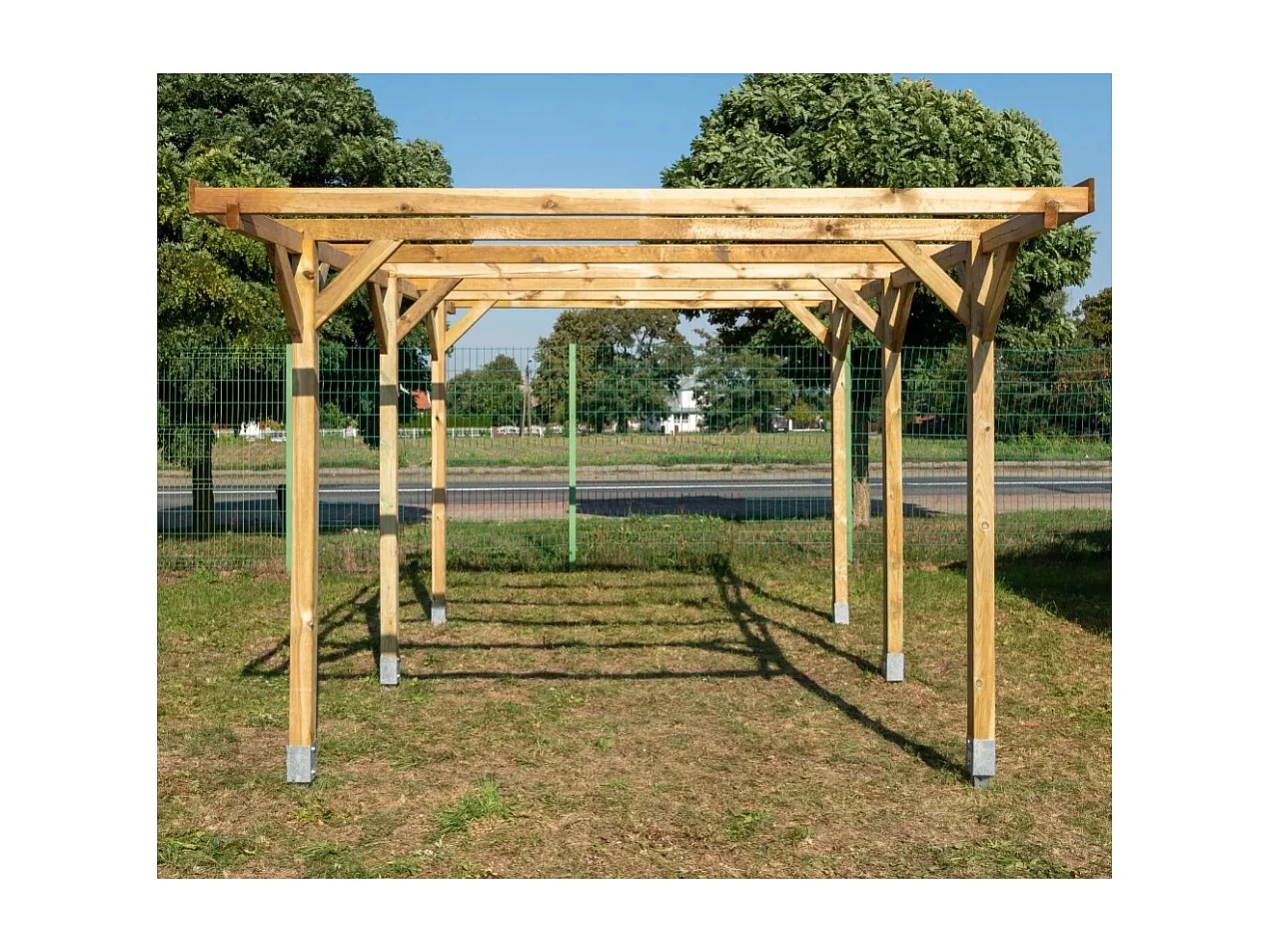 Carport, abri de voiture  3.04x5.12 m - 15.57 m2 - CAR16 - ALTANKA