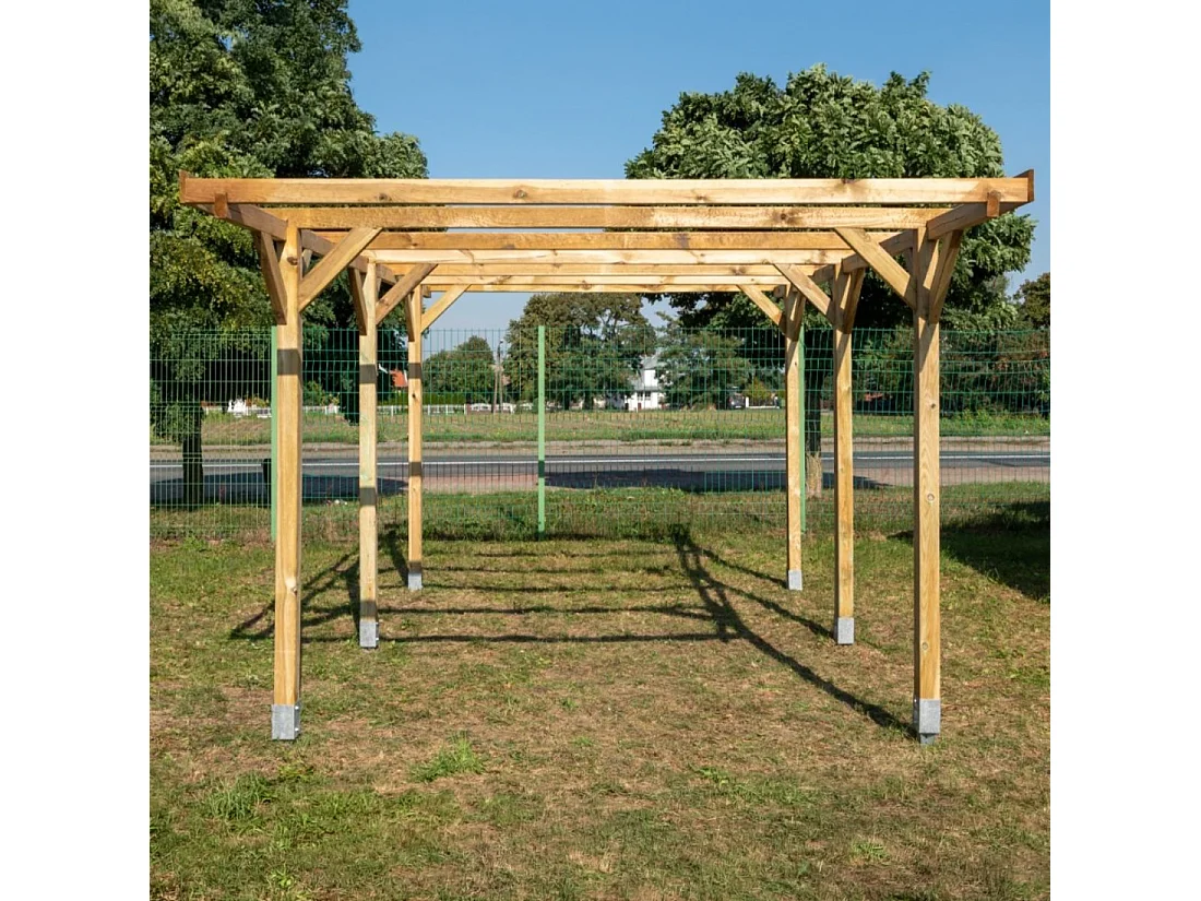 Carport, abri de voiture  3.04x5.12 m - 15.57 m2 - CAR16 - ALTANKA
