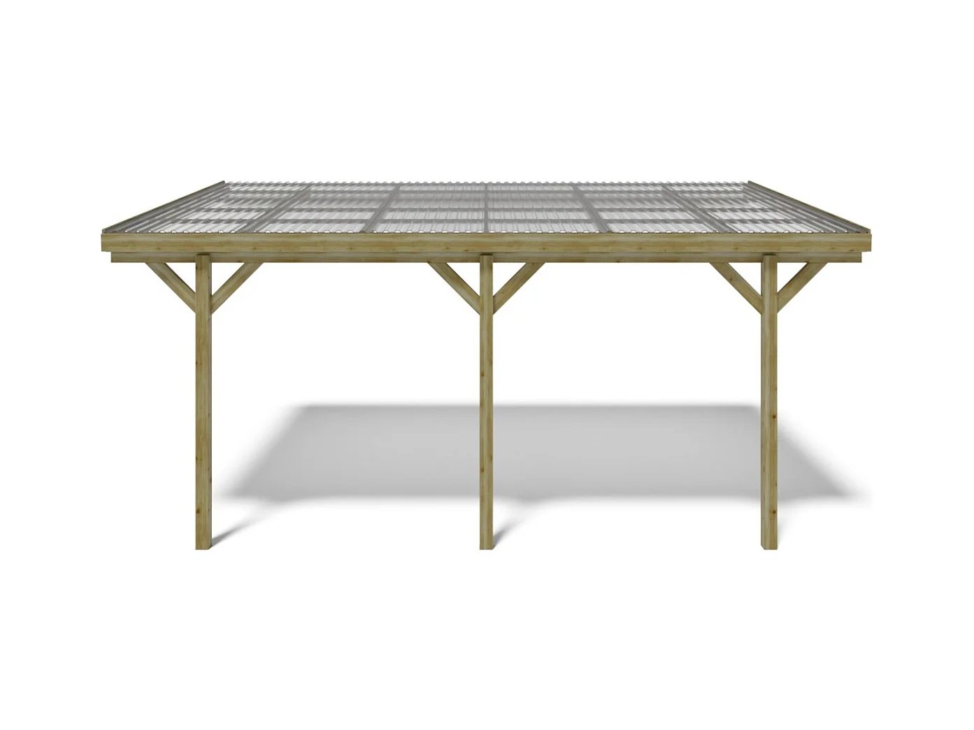 Carport, abri de voiture  3x5.24 m - 15 m2 - couverture PVC  - CAR7-2PVCTR - ALTANKA