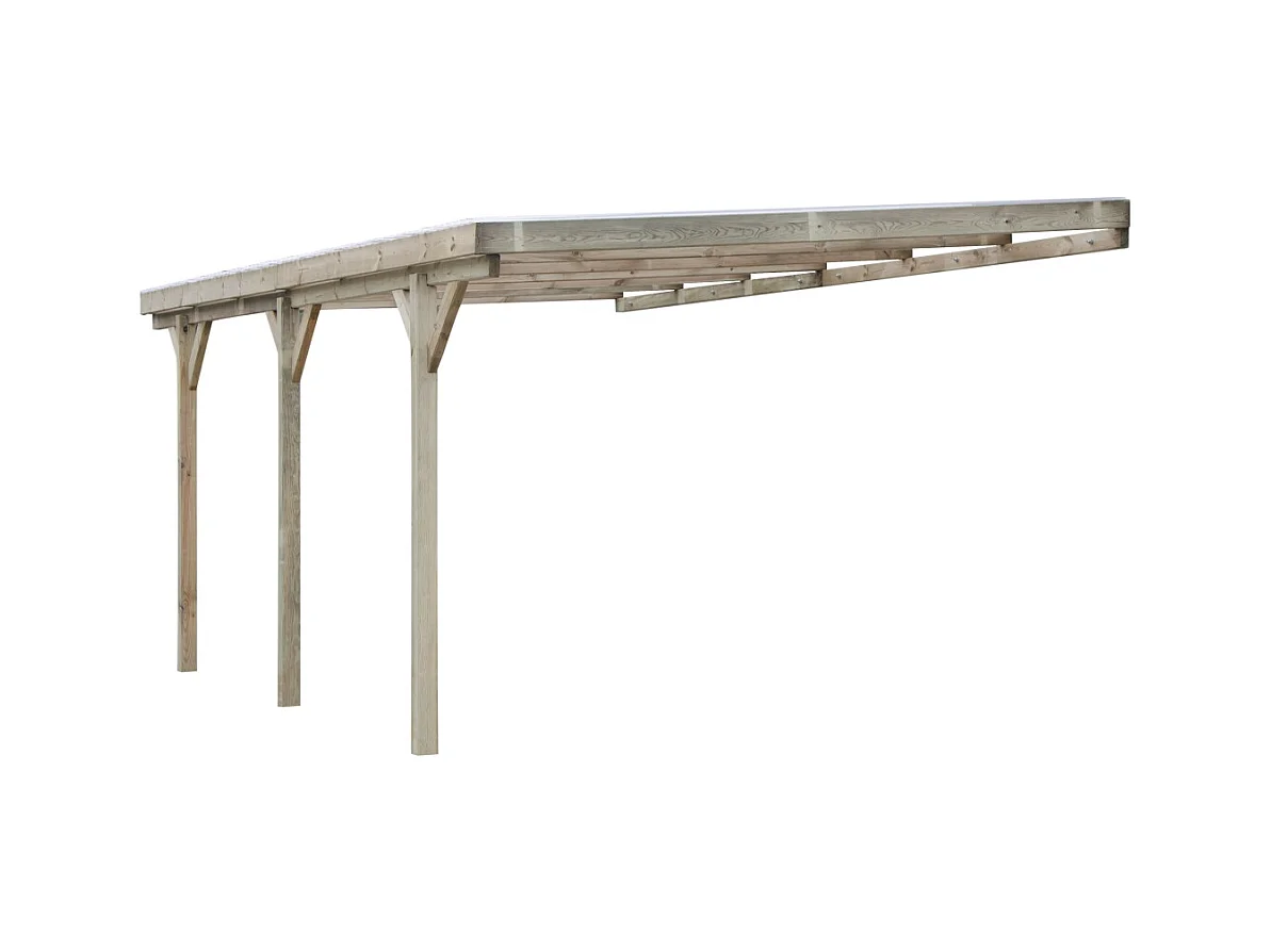 Carport, abri de voiture  3x5.24 m - 15 m2 - couverture PVC  - CAR7-2PVCTR - ALTANKA