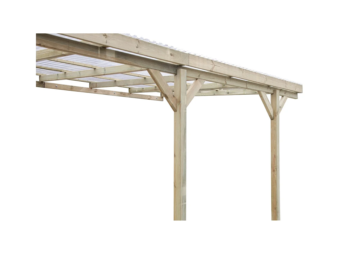 Carport, abri de voiture  3x5.24 m - 15 m2 - couverture PVC  - CAR7-2PVCTR - ALTANKA