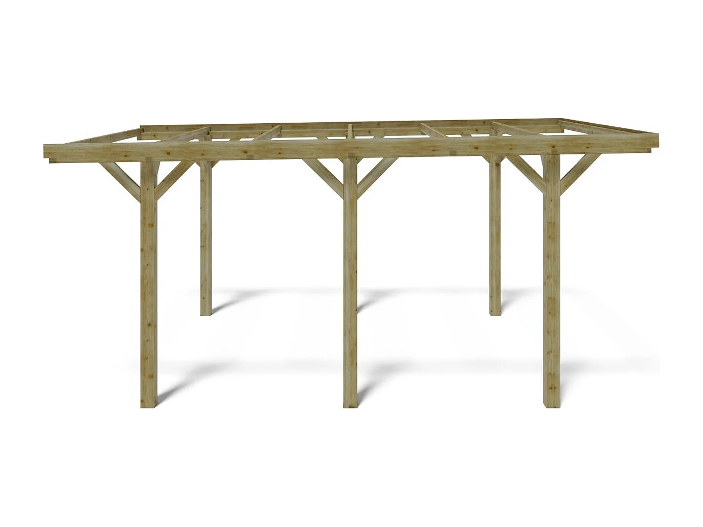 Tettoia posto auto coperto in legno 3.04x5.12 m - 15.56 m2 - CAR10 - ALTANKA