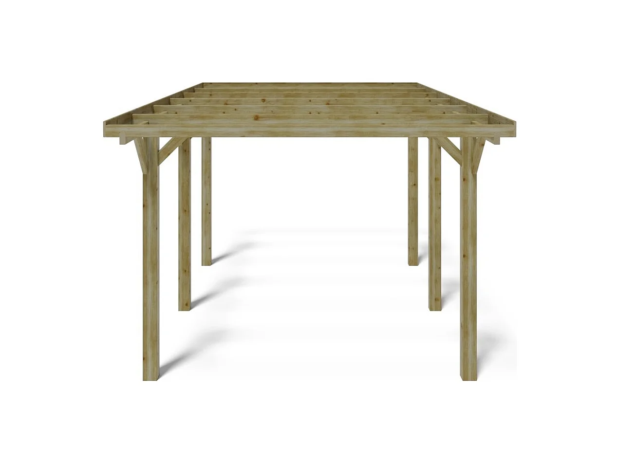 Tettoia posto auto coperto in legno 3.04x5.12 m - 15.56 m2 - CAR10 - ALTANKA